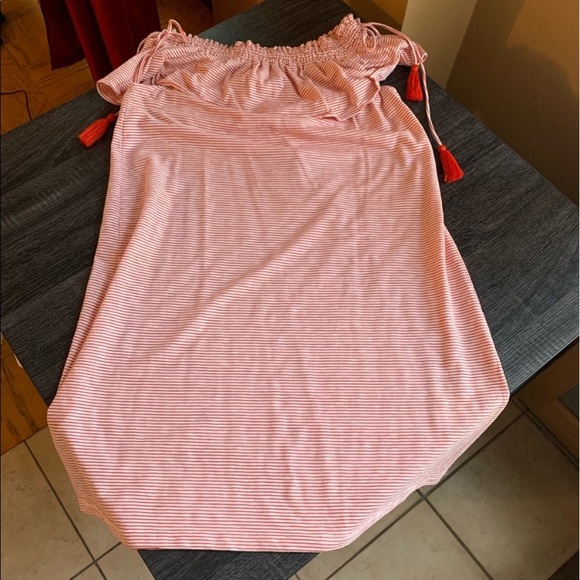 LOFT summer dress with tassel ties - Picture 2 of 2